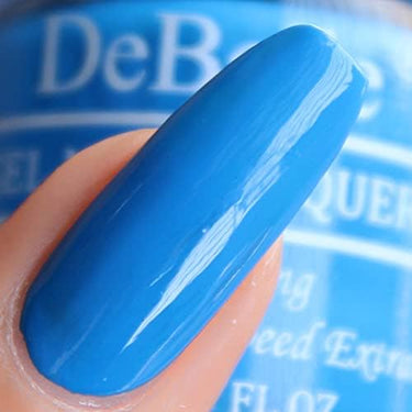 DeBelle Gel Nail Polish La Azure (Blue Nail Paint)|Non UV - Gel Finish |Chip Resistant | Seaweed Enriched Formula| Long Lasting|Cruelty and Toxic Free| 8ml